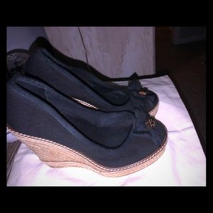 Tory Burch pep toe wedges